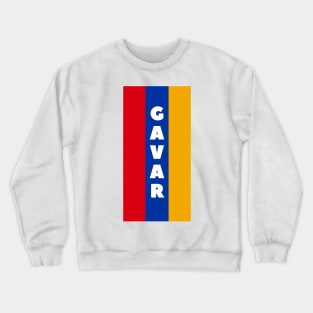 Gavar City in Armenian Flag Vertical Crewneck Sweatshirt